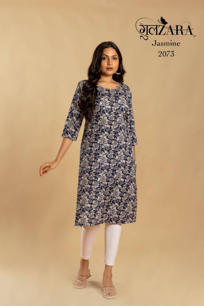 Jasmine By Gulzara Indo Cotton Printed Kurtis Catalog
